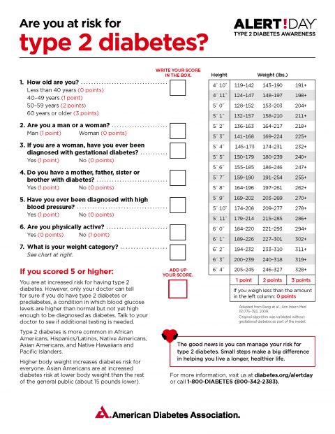 Risk Test | El Paso Center for Diabetes